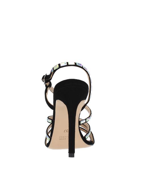 Suede and rhinestone sandals model M5099 GIANMARCO F. | M5099 CAM.NERO